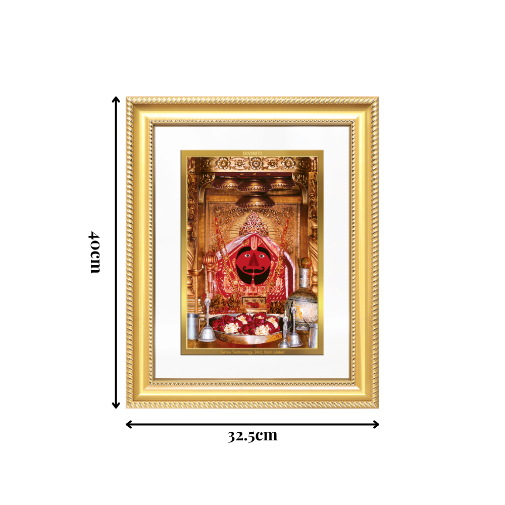 Diviniti 24K Gold Plated Salasar Balaji (Classic) Divine Wall Frame for Home Mandir & Office Decor | Luxury Spiritual Gift