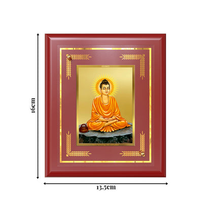 Diviniti 24K Gold Plated Lord Buddha Wall & Tabletop Photo Frame | Peace, Wisdom & Spiritual Harmony