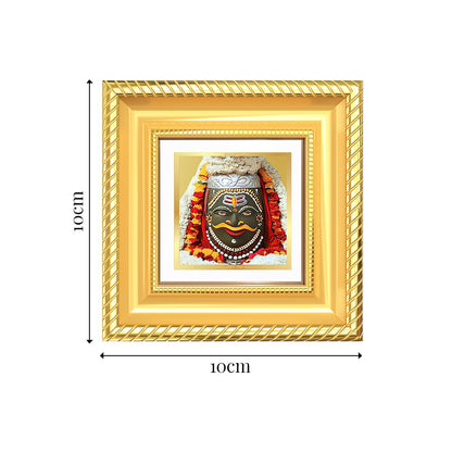 Diviniti Mahakaleshwar Jyotirlinga Tabletop Photo Frame in 24K Gold Plated Foil | Power, Protection & Divine Blessings | DG015S1A (10x10 CM)
