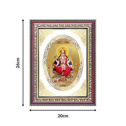 Santoshi Mata | Divine Contentment Wall & Tabletop Royal Photo Frame in 24K Gold Plated Foil