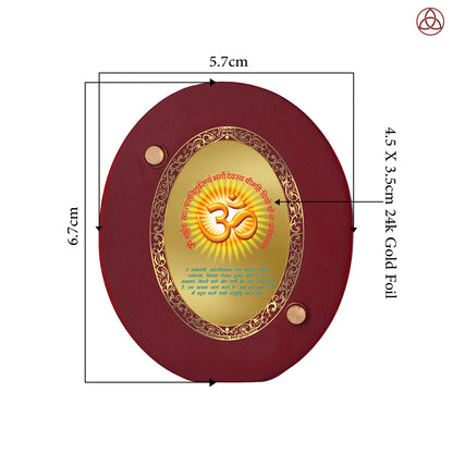 24 Karat Gold Plated Foil Divine Mantra Car Frame