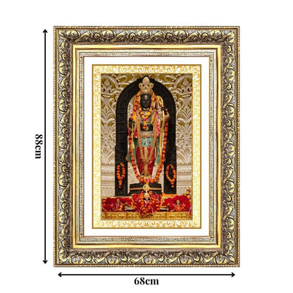Diviniti 24K Gold Plated Ram Lalla (Classic) Divine Wall Frame for Home Mandir & Office Decor | Luxury Spiritual Gift