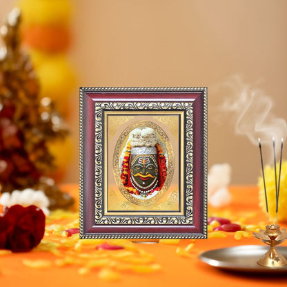 Mahakaleshwar Jyotirlinga Divine Mahakaal Power & Protection Royal Tabletop Frame in 24K Gold Plated Foil