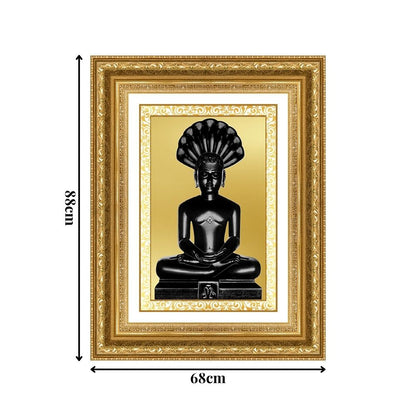 Diviniti 24K Gold Plated Parshvanath (Classic) Divine Wall Frame for Home Mandir & Office Decor | Luxury Spiritual Gift