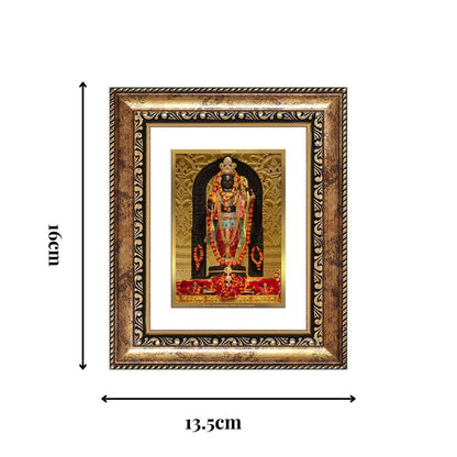 Diviniti 24K Gold Plated Ram Lalla Divine Table Top Frame for Home Mandir & Office Decor | Luxury Spiritual Gift