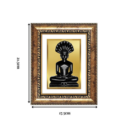 Diviniti 24K Gold Plated Parshvanath (Classic) Divine Wall and Table Top Frame for Home Mandir & Office Decor | Luxury Spiritual Gift