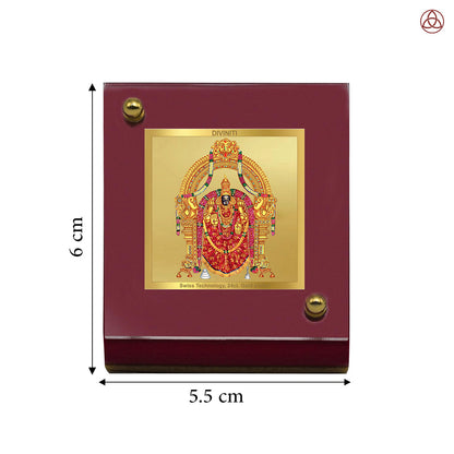 Padmavathi | Divine Goddess Padmavathi Car Dashboard & Tabletop Photo Frame in 24K Gold Plated Foil
