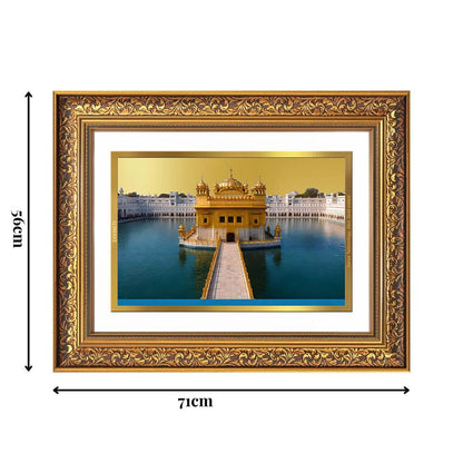 Diviniti 24K Gold Plated Golden Temple (Classic) Divine Wall Frame for Home Mandir & Office Decor | Luxury Spiritual Gift