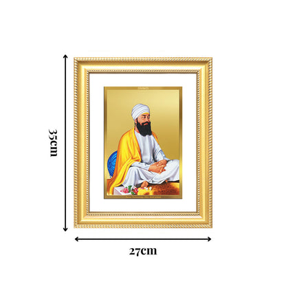 Diviniti 24K Gold Plated Guru Tegh Bahadur Sahib Ji (Classic) Sacred Sikh Wall Frame for Home Decor & Office Ambiance | Premium Spiritual Gift