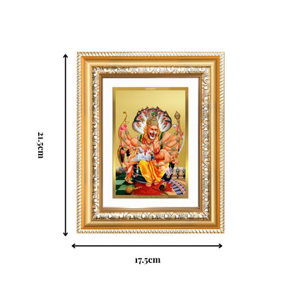 Diviniti 24K Gold Plated Narasimha (Classic) Divine Wall and Table Top Frame for Home Mandir & Office Decor | Luxury Spiritual Gift