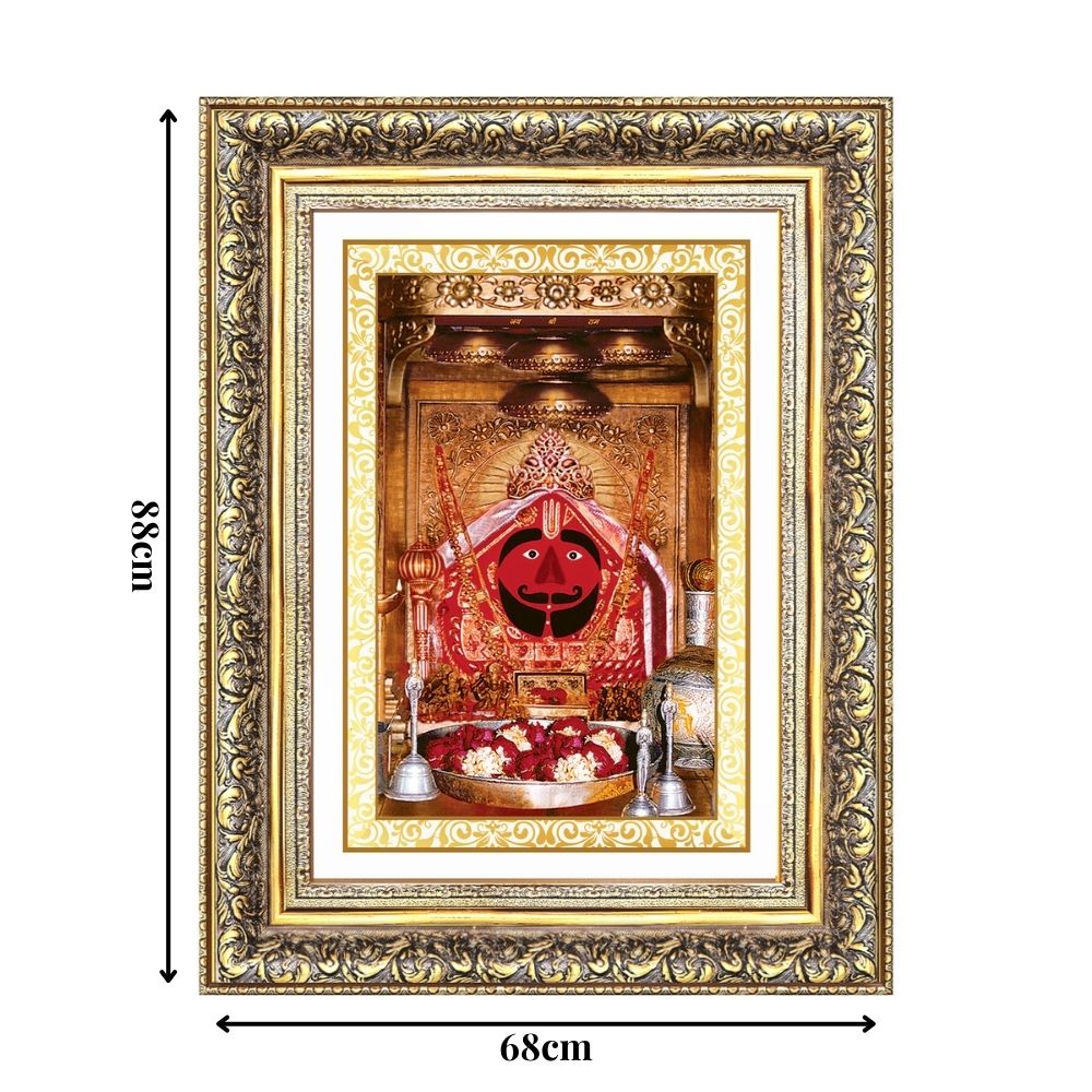 Diviniti 24K Gold Plated Salasar Balaji (Classic) Divine Wall Frame for Home Mandir & Office Decor | Luxury Spiritual Gift