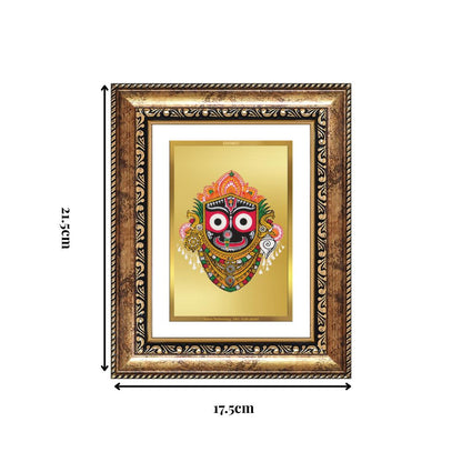Diviniti 24K Gold Plated Jagannath (Classic) Divine Wall and Table Top Frame for Home Mandir & Office Decor | Luxury Spiritual Gift