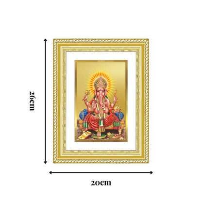 Diviniti 24K Gold Plated Ganesha (Classic) Divine Wall Frame for Home Mandir & Office Decor | Luxury Spiritual Gift