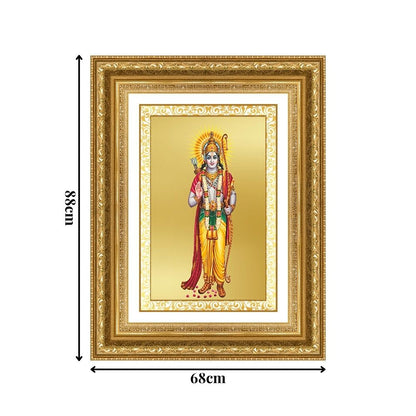 Diviniti 24K Gold Plated Ram Ji (Classic) Divine Wall Frame for Home Mandir & Office Decor | Luxury Spiritual Gift