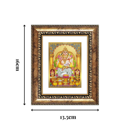 Diviniti 24K Gold Plated Kuber Divine Table Top Frame for Home Mandir & Office Decor | Luxury Spiritual Gift