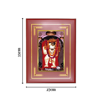Diviniti 24K Gold Plated Mehandipur Balaji Blessing Tabletop Photo Frame | Protection, Strength & Divine Grace