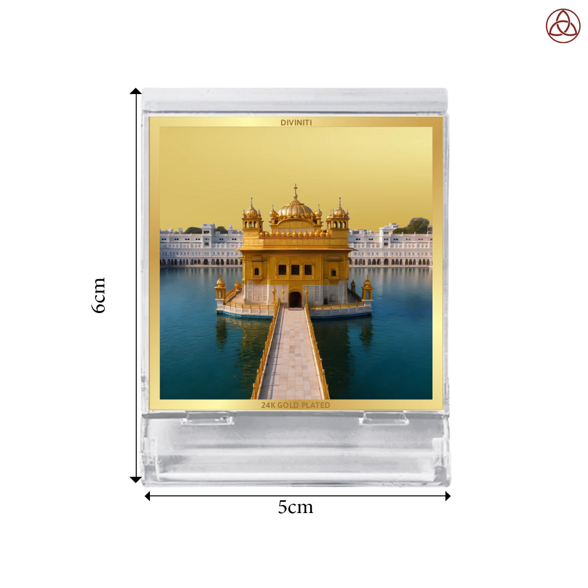 Golden Temple | Sacred Sikh Shrine Car Dashboard & Tabletop Photo Frame in 24K Gold Plated Foil