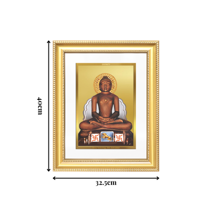 Diviniti 24K Gold Plated Mahavir (Classic) Divine Wall Frame for Home Mandir & Office Decor | Luxury Spiritual Gift