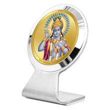Load image into Gallery viewer, Diviniti 24K Gold Plated Vishnu Ji Frame For Car Dashboard, Home Decor &amp; Puja Room (6.2 x 4.5 CM)
