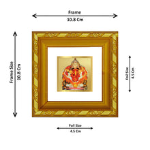 Load image into Gallery viewer, DIVINITI 24K Gold Plated Siddhivinayak Photo Frame For Decor, Puja, Housewarming Gift (10.8 X 10.8 CM)