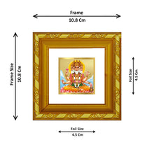 Load image into Gallery viewer, DIVINITI 24K Gold Plated Brahma Ji Photo Frame For Home Decor, TableTop, Gift (10.8 X 10.8 CM)
