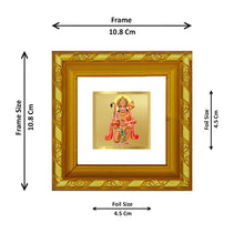 Load image into Gallery viewer, DIVINITI 24K Gold Plated Lord Hanuman Photo Frame For Home Decor, Puja, Festival Gift (10.8 X 10.8 CM)
