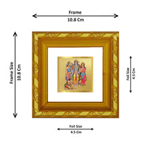 Load image into Gallery viewer, DIVINITI 24K Gold Plated Ram Darbar Religious Photo Frame For Home Decor, Puja, Festival (10.8 X 10.8 CM)
