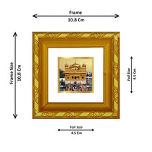 Load image into Gallery viewer, DIVINITI 24K Gold Plated Golden Temple Photo Frame For Home Decor Showpiece, Festive Gift (10.8 X 10.8 CM)