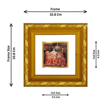 Load image into Gallery viewer, DIVINITI 24K Gold Plated Mata Ka Darbar Photo Frame For Home Decor, Navratri Puja (10.8 X 10.8 CM)
