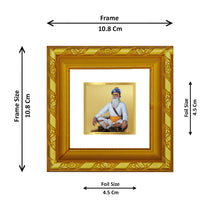Load image into Gallery viewer, DIVINITI 24K Gold Plated Baba Deep Singh Photo Frame For Home Decor, Tabletop, Puja (10.8 X 10.8 CM)
