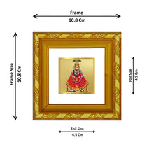 Load image into Gallery viewer, DIVINITI 24K Gold Plated Khatu Shyam Photo Frame For Home Decor, Office, Puja, Gift (10.8 X 10.8 CM)
