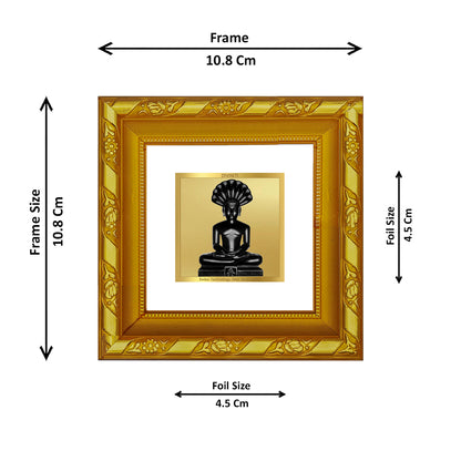 DIVINITI 24K Gold Plated Parshvanatha Photo Frame Idol for Workshop, Puja Room, Wall Hanging, Table Top, Home Decor, Gifts | DG103S1A (10x10 CM)