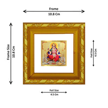 Load image into Gallery viewer, DIVINITI 24K Gold Plated Santoshi Mata Photo Frame For Home Decor, Puja, Gift (10.8 X 10.8 CM)
