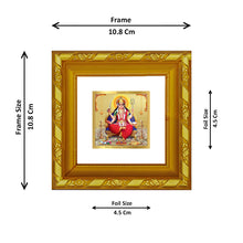 Load image into Gallery viewer, DIVINITI 24K Gold Plated Santoshi Mata Photo Frame For Home Decor, Puja, Gift (10.8 X 10.8 CM)