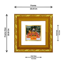 Load image into Gallery viewer, DIVINITI 24K Gold Plated Mata Ka Darbar Photo Frame For Home Decor, Navratri Puja, Gift (10.8 X 10.8 CM)
