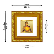 Load image into Gallery viewer, DIVINITI 24K Gold Plated Buddha Spiritual Photo Frame For Home Decor, Prayer, Gift (10.8 CM X 10.8 CM)