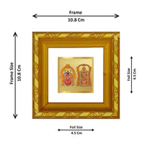 Load image into Gallery viewer, DIVINITI 24K Gold Plated Padmavathi Balaji Photo Frame For Home Decor, Festive Gift, Puja (10.8 X 10.8 CM)
