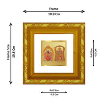Load image into Gallery viewer, DIVINITI 24K Gold Plated Padmavathi Balaji Photo Frame For Home Decor, Festive Gift, Puja (10.8 X 10.8 CM)