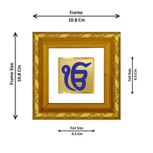 Load image into Gallery viewer, DIVINITI 24K Gold Plated Ik Onkar Photo Frame For Living Room, TableTop, Prayer, Gift (10.8 X 10.8 CM)
