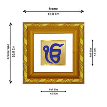 Load image into Gallery viewer, DIVINITI 24K Gold Plated Ik Onkar Photo Frame For Living Room, TableTop, Prayer, Gift (10.8 X 10.8 CM)