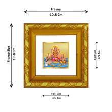 Load image into Gallery viewer, DIVINITI 24K Gold Plated Lakshmi Ganesha Saraswati Photo Frame For Home Decor, Puja (10.8 X 10.8 CM)
