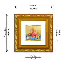 Load image into Gallery viewer, DIVINITI 24K Gold Plated Lakshmi Ganesha Saraswati Photo Frame For Home Decor, Puja (10.8 X 10.8 CM)