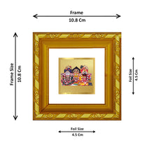 Load image into Gallery viewer, DIVINITI 24K Gold Plated Jagannath Ji Photo Frame For Home Decor, Tabletop, Puja (10.8 X 10.8 CM)
