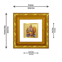 Load image into Gallery viewer, DIVINITI 24K Gold Plated Karthikey Photo Frame For Home Decor Showpiece, Prayer, Gift (10.8 X 10.8 CM)
