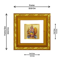 Load image into Gallery viewer, DIVINITI 24K Gold Plated Karthikey Photo Frame For Home Decor Showpiece, Prayer, Gift (10.8 X 10.8 CM)