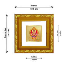 Load image into Gallery viewer, DIVINITI 24K Gold Plated Ayyappan Religious Photo Frame For Living Room, TableTop, Gift (10.8 X 10.8 CM)