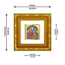 Load image into Gallery viewer, DIVINITI 24K Gold Plated Vishnu Laxmi Photo Frame For Home Decor, Puja, Festival (10.8 X 10.8 CM)

