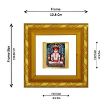 Load image into Gallery viewer, DIVINITI 24K Gold Plated Adinath Photo Frame For Home Decor, TableTop, Festival (10.8 X 10.8 CM)