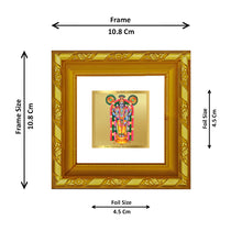 Load image into Gallery viewer, DIVINITI 24K Gold Plated Guruvayurappan Ji Photo Frame For Home Decor, Table, Gift (10.8 X 10.8 CM)