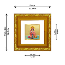 Load image into Gallery viewer, DIVINITI 24K Gold Plated Hanuman Ji Photo Frame For Home Decor, Gift, Puja Room (10.8 X 10.8 CM)
